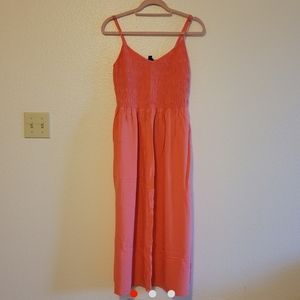 Coral Midi Dress